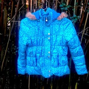 Puffer coat from Dollhouse. Blue. Size 14. EUC